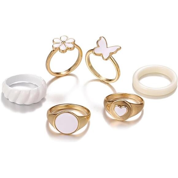 Silver Stackable Knuckle Rings - Picture 3 of 7